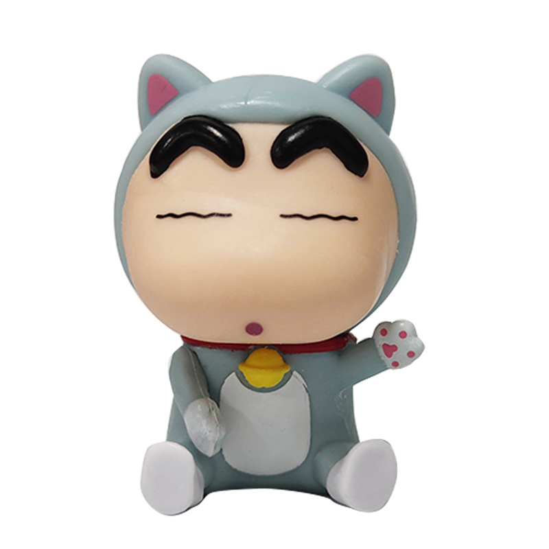 Set 6 Mô Hình Đồ Chơi Nhân Vật Yoshito Usui Shin-chan / Ếch / Mèo / Gấu Trúc / Thỏ Bằng PVC