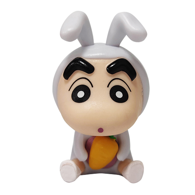 Set 6 Mô Hình Đồ Chơi Nhân Vật Yoshito Usui Shin-chan / Ếch / Mèo / Gấu Trúc / Thỏ Bằng PVC