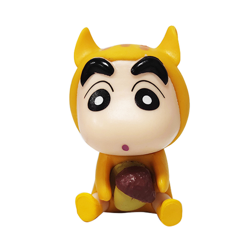 Set 6 Mô Hình Đồ Chơi Nhân Vật Yoshito Usui Shin-chan / Ếch / Mèo / Gấu Trúc / Thỏ Bằng PVC
