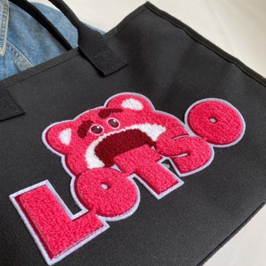 YADOU Túi vải Cỡ Lớn Họa Tiết Hoạt Hình Phong Cách Nhật Bản