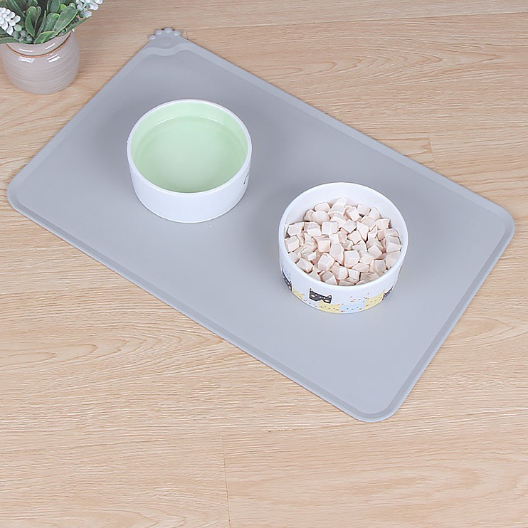 Elsabell. Tấm Lót Bàn Ăn bằng silicon cho Chó mèo thú cưng Chống thấm nước chống trượt