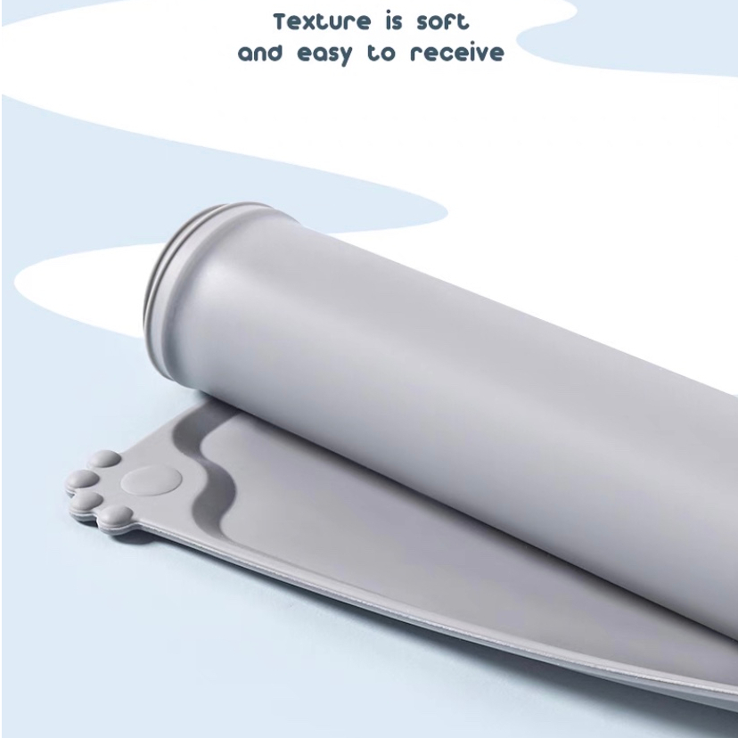 Elsabell. Tấm Lót Bàn Ăn bằng silicon cho Chó mèo thú cưng Chống thấm nước chống trượt