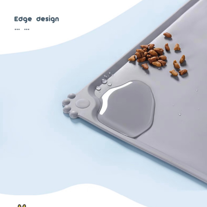 Elsabell. Tấm Lót Bàn Ăn bằng silicon cho Chó mèo thú cưng Chống thấm nước chống trượt