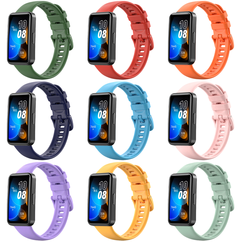 Dây Đeo Thay Thế Bằng Silicone Mềm Nhiều Màu Sắc Cho Huawei Band 8 7 6 8