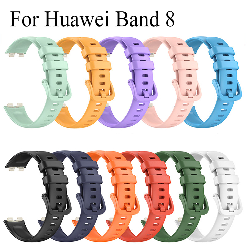 Dây Đeo Thay Thế Bằng Silicone Mềm Nhiều Màu Sắc Cho Huawei Band 8 7 6 8