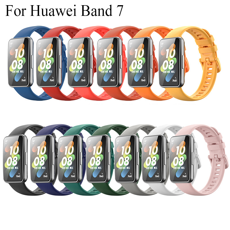 Dây Đeo Thay Thế Bằng Silicone Mềm Nhiều Màu Sắc Cho Huawei Band 8 7 6 8