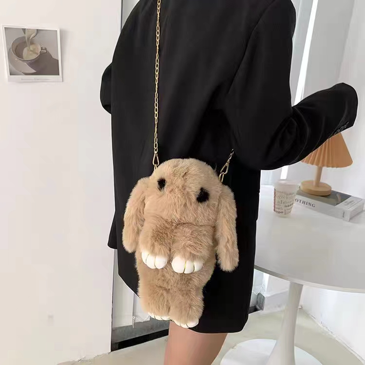 Deere Jack Túi Đeo Chéo Vai Gắn Búp Bê Thỏ Công Chúa Ngoại Quốc Dễ Thương Đa Năng Phong Cách Hàn Quốc Dành Cho Bạn Nữ