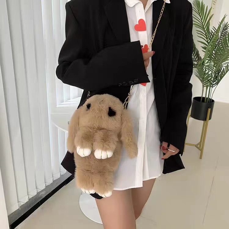 Deere Jack Túi Đeo Chéo Vai Gắn Búp Bê Thỏ Công Chúa Ngoại Quốc Dễ Thương Đa Năng Phong Cách Hàn Quốc Dành Cho Bạn Nữ