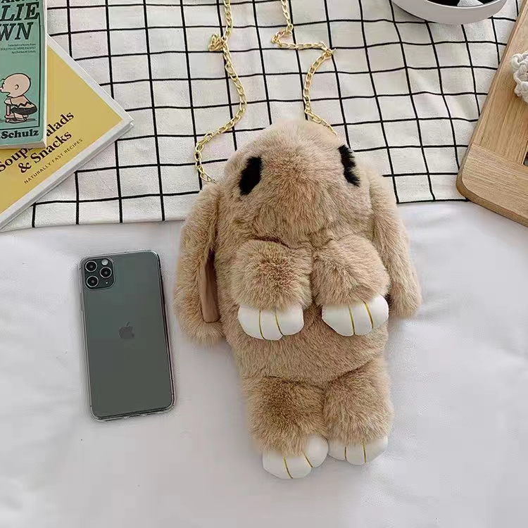 Deere Jack Túi Đeo Chéo Vai Gắn Búp Bê Thỏ Công Chúa Ngoại Quốc Dễ Thương Đa Năng Phong Cách Hàn Quốc Dành Cho Bạn Nữ