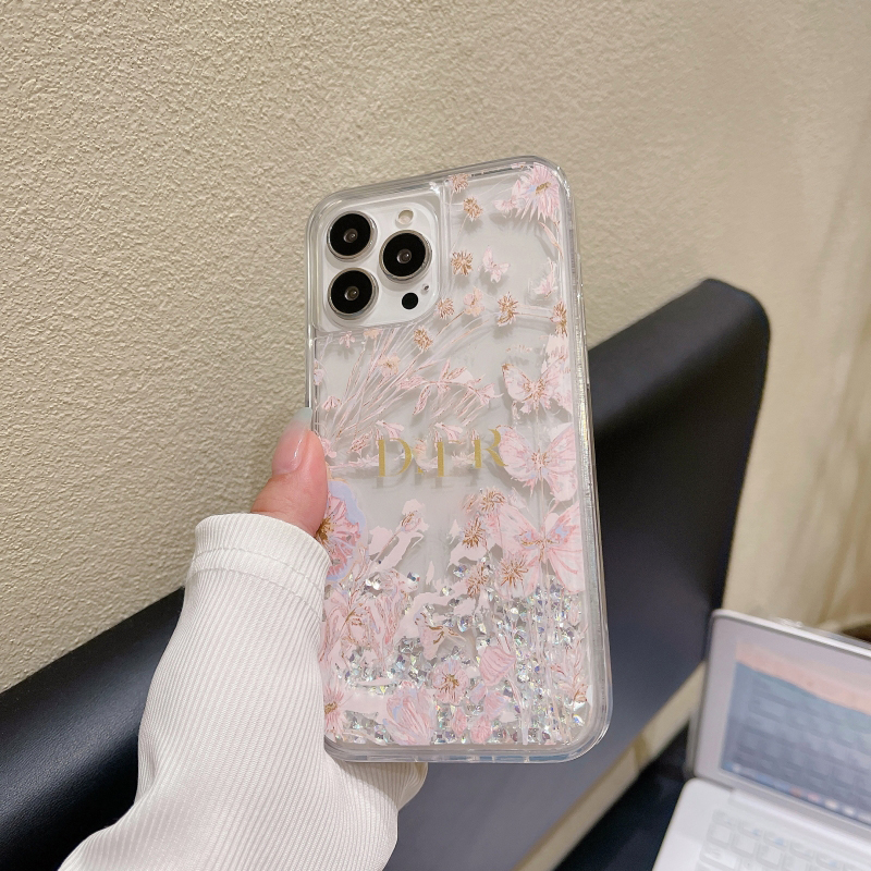 Ốp Điện Thoại Mềm Trong Suốt Chống Sốc Phối Kim Tuyến Nước Cho iPhone 14 13 12 11 Pro Max 14 Plus