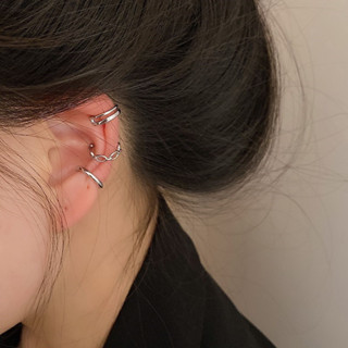 Bộ Khuyên Kẹp Vành Tai Không Cần Xỏ Lỗ Phong Cách retro Pháp Cao Cấp Dành Cho Nữ