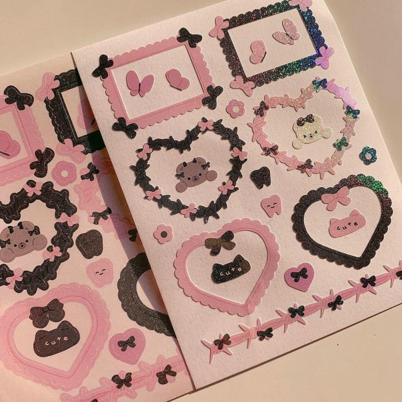 Miếng Dán Trang Trí Điện Thoại Hình Gấu Hoạt Hình Dễ Thương