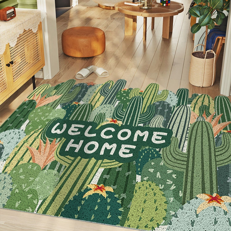thảm chùi chân phong cách dễ thương vật liệu PVC tùy chỉnh 40x60cm Loại bỏ bụi chống trượt thảm nhựa lót sàn chống trượt thảm lau chân thảm trải sàn