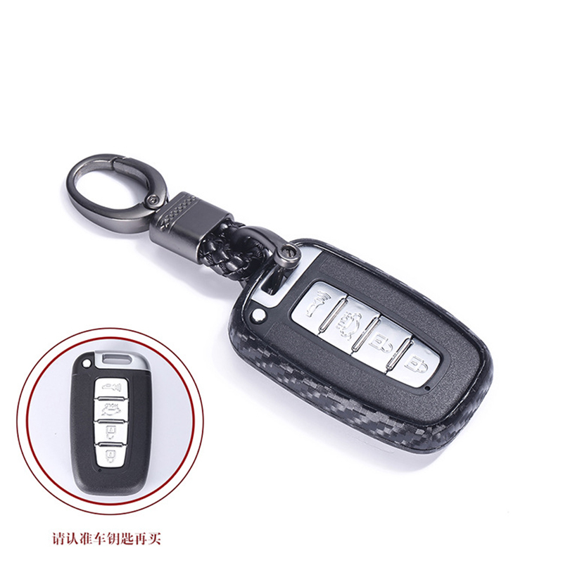 Silicone Ốp chìa khóa carbon xe Kia Forte, Kia Sorento, Kia Carens 2009-2012 kèm móc treo