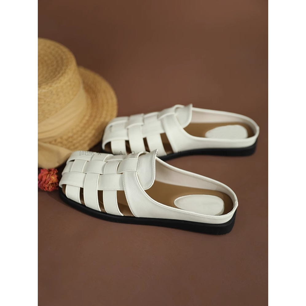 Dép Sandal Đế Bằng Mũi Vuông Thiết Kế Mới Thời Trang Mùa Hè Dành Cho Nữ