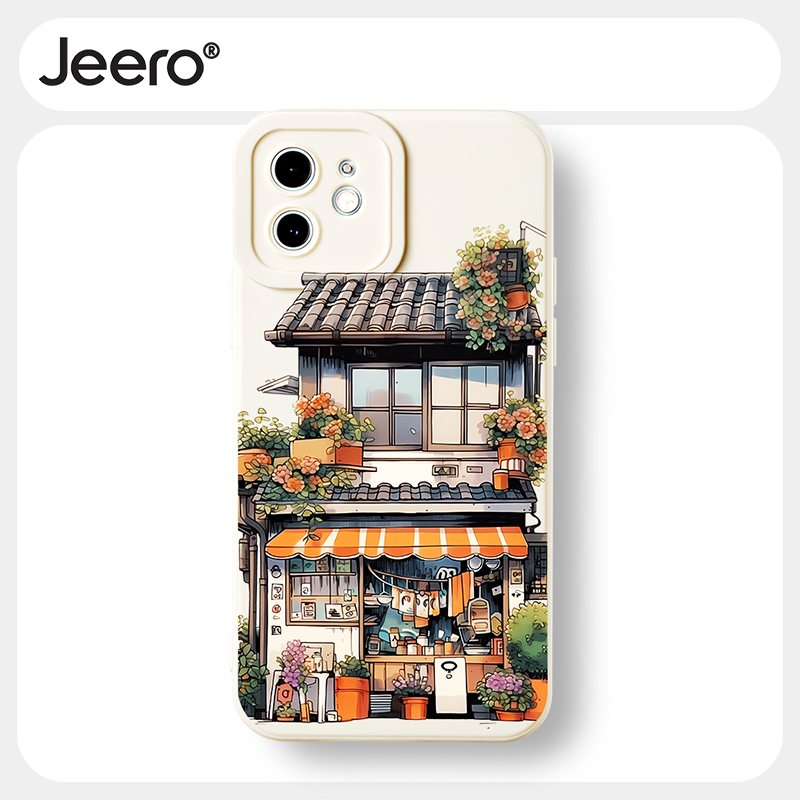 Ốp lưng JEERO mềm hoạt hình dễ thương đẹp Cho iPhone 15 14 13 12 11 Pro Max SE 2020 X XR XS 8 7 ip 6S 6 Plus kute HFF3298