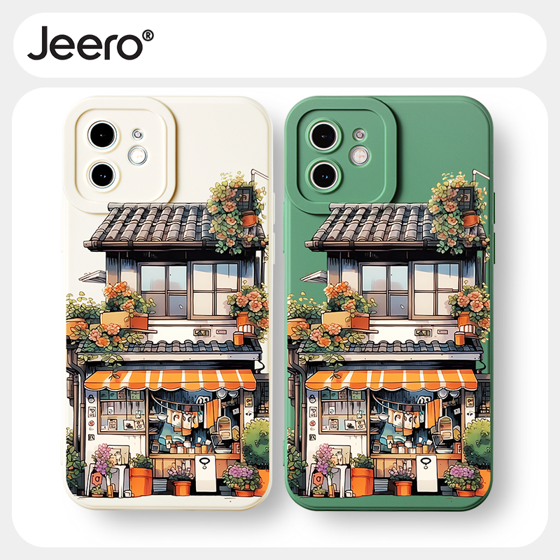 Ốp lưng JEERO mềm hoạt hình dễ thương đẹp Cho iPhone 15 14 13 12 11 Pro Max SE 2020 X XR XS 8 7 ip 6S 6 Plus kute HFF3298