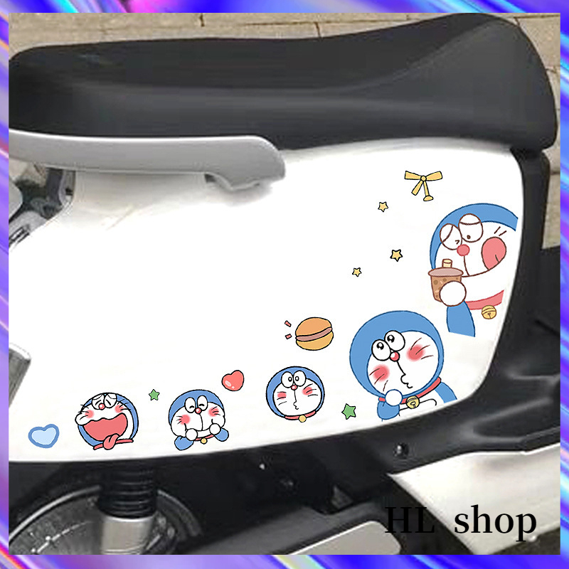 Nhãn Dán Hoạt Hình Doraemon Trang Trí Mũ Bảo Hiểm Xe Máy