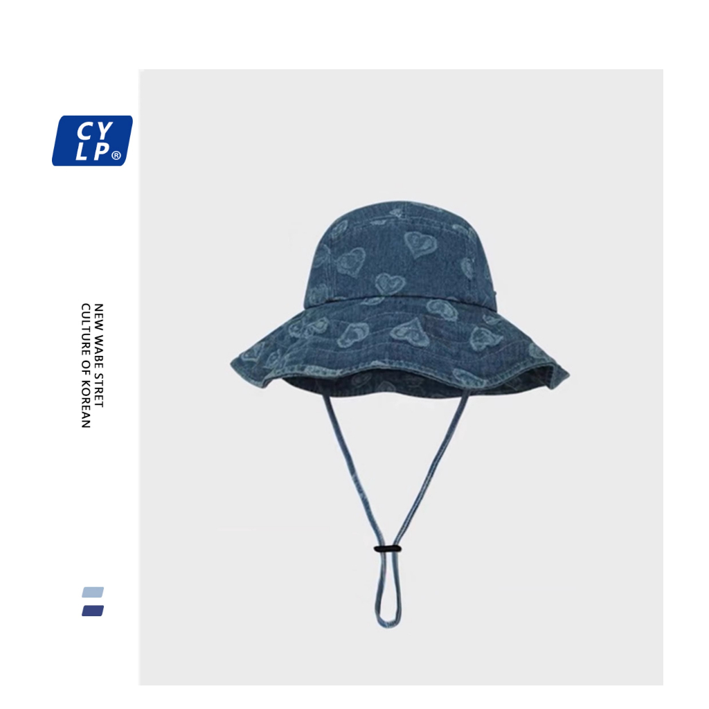 Mũ Bucket Chất Liệu Denim Phong Cách Retro Nhật Bản Cho Nữ