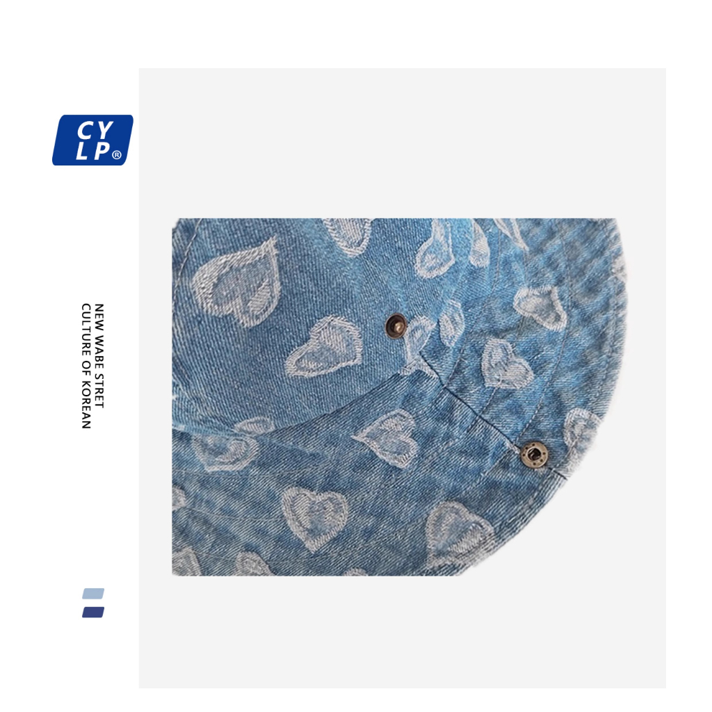 Mũ Bucket Chất Liệu Denim Phong Cách Retro Nhật Bản Cho Nữ