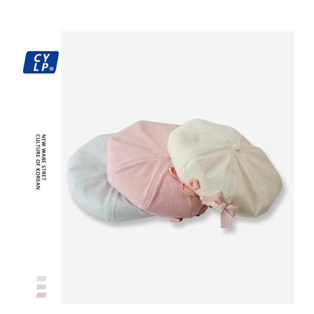 Mũ Beret Đính Nơ Hoa Nhỏ Dễ Thương Ngọt Ngào Thời Trang Mùa Hè Cho Nữ