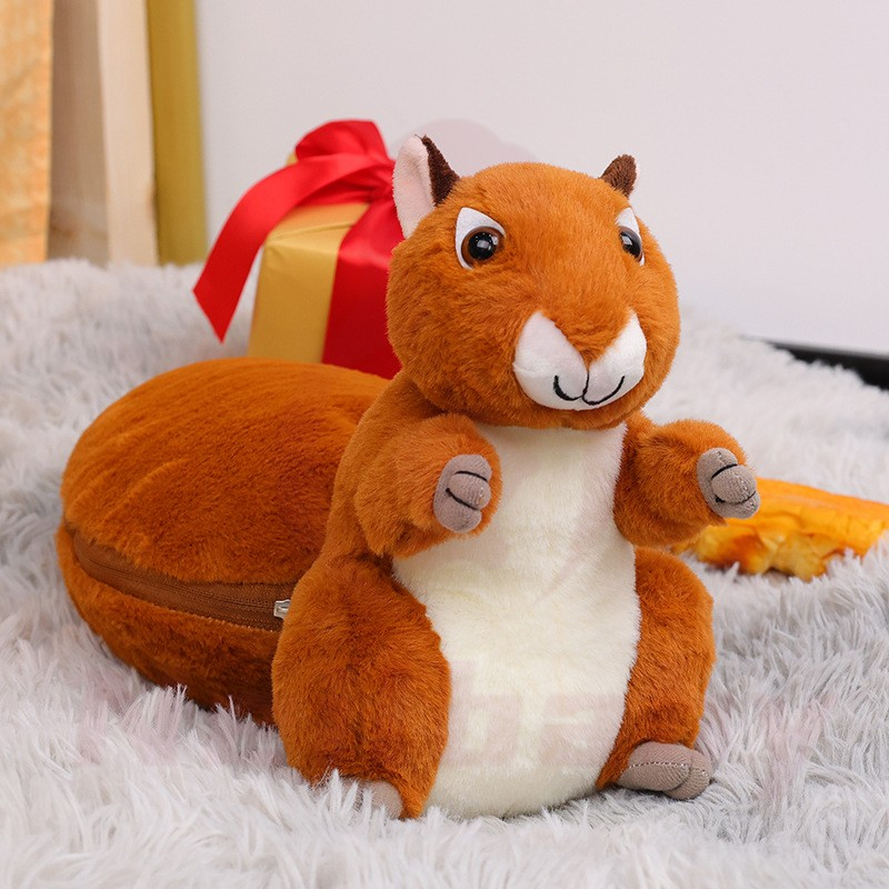 ✨2 Trong 1sóc✨ 25cm Gấu Bông sóc Cosplay Bông Cao Cấp Gấu Bông Thú Nhồi