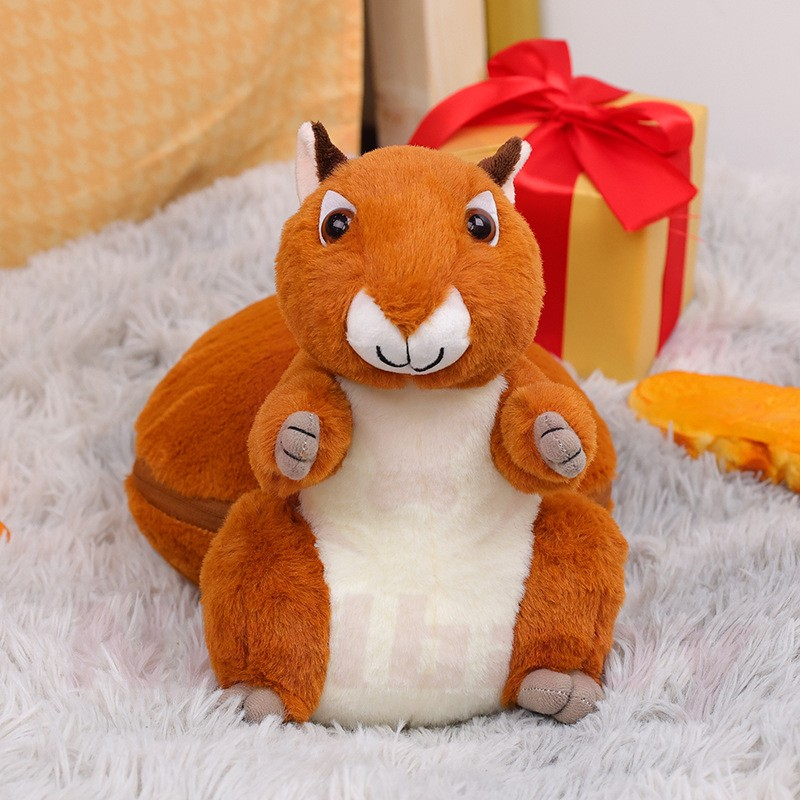 ✨2 Trong 1sóc✨ 25cm Gấu Bông sóc Cosplay Bông Cao Cấp Gấu Bông Thú Nhồi