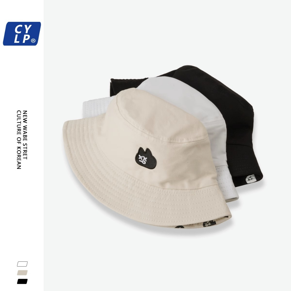 Nón Tai Bèo Hai Mặt Thêu Họa Tiết Mèo Dễ Thương Thời Trang Mùa Hè Cho Nữ