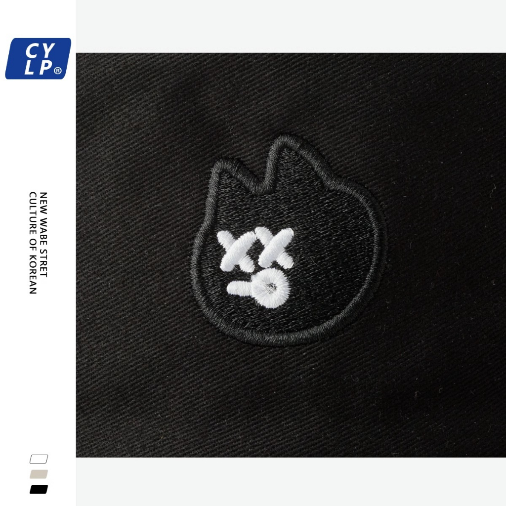 Nón Tai Bèo Hai Mặt Thêu Họa Tiết Mèo Dễ Thương Thời Trang Mùa Hè Cho Nữ