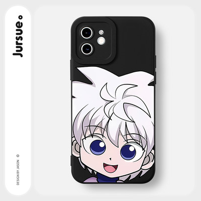 Ốp lưng JURSUE mềm chống bẩn hoạt hình độc lạ đen Cho iPhone 17 16 15 14 13 12 11 Pro Max SE 2020 X XR XS ip 8 7 Plus Y3644