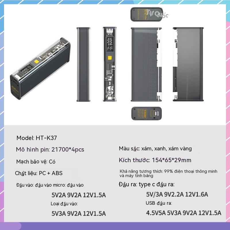 Pin Sạc Dự Phòng 20000mAh PD22.5W Có Màn Hình Hiển Thị Dung Lượng Lớn Cho Samsung / Xiaomi / oppo / vivo