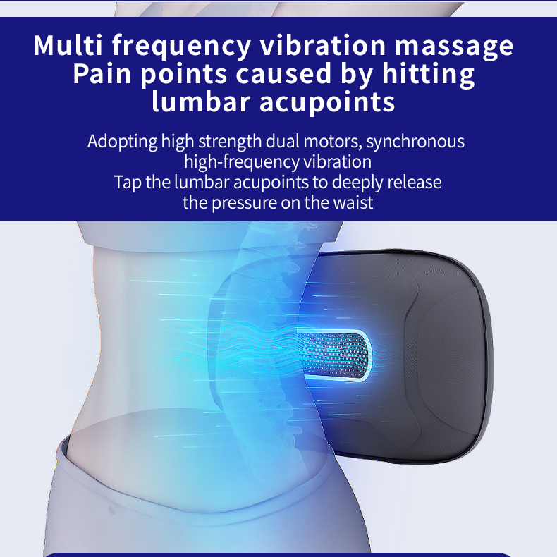 Máy massage thắt lưng Jinkairui rung giải tỏa cơ giảm đau châm cứu phát nhiệt từ tính