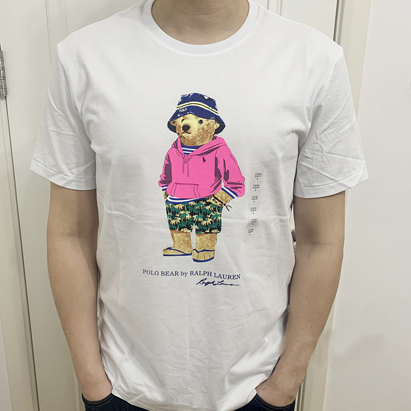 Áo Thun Nam Ngắn Tay Thể Thao In Hình Gấu