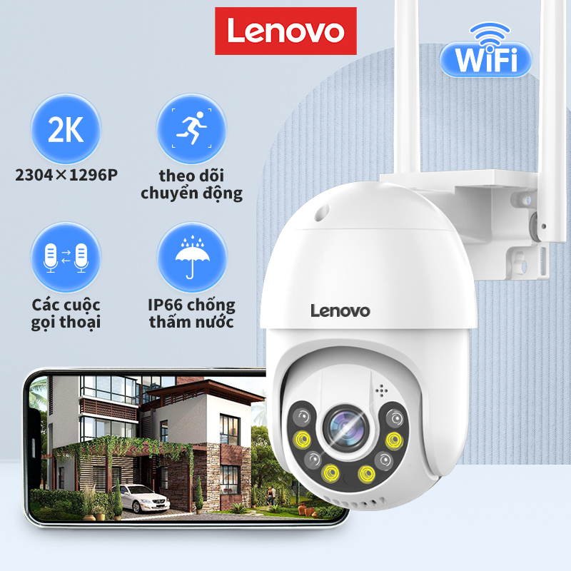 Lenovo camera wifi ngoài trời 360 độ 3 0mpx camera giám sát an ninh ptz ip Dây Kết Nối Không Dây Chống Thấm Nước Thoại 2 Chiều