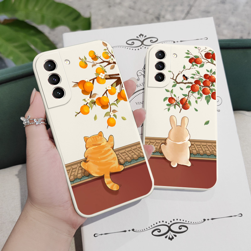 Ốp Điện Thoại Họa Tiết Mèo Dễ Thương Cho Samsung Galaxy S21 S20 FE Ultra Plus