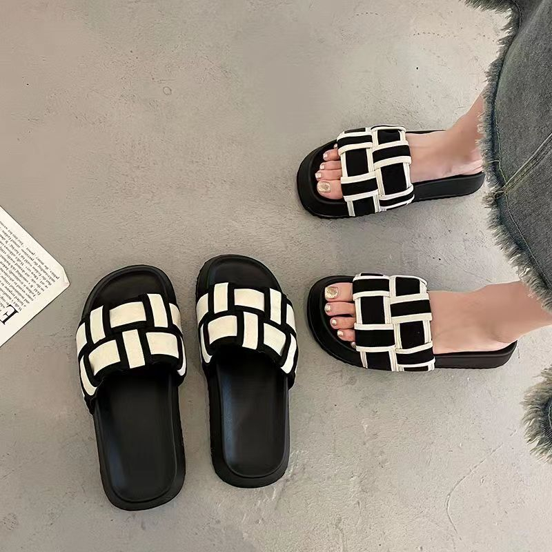 Dép đi trong nhà mùa hè pháp đáy dày thời trang