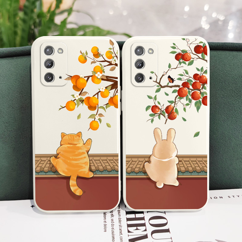 Ốp Điện Thoại Silicon Dẻo Họa Tiết Chú Mèo Dễ Thương Cho Samsung Galaxy Note 5G 20 10 9 Ultra Plus