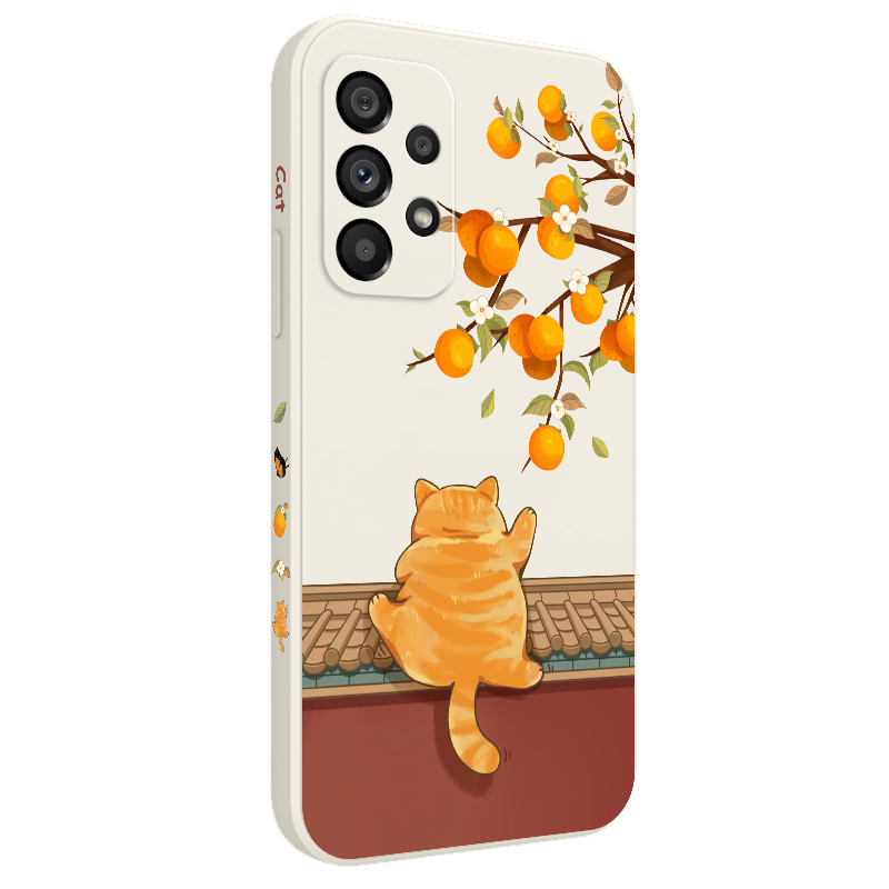 Ốp Điện Thoại Silicon Dẻo Họa Tiết Chú Mèo Dễ Thương Cho Samsung Galaxy A73 A53 A33 A23 4G 5G