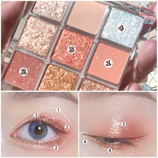 Bảng phấn mắt Derf 9 màu sắc tông đất socola