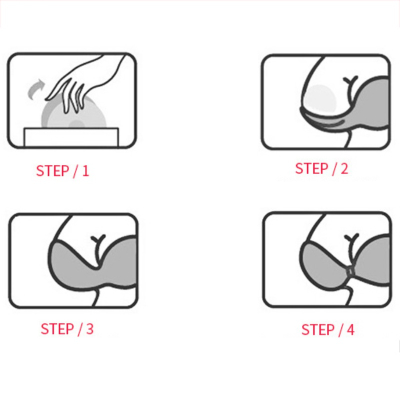 Set 4 Miếng Lót Ngực Thoáng Khí Thấm Hút Chống Tràn Có Thể Tái Sử Dụng