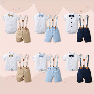 Bộ đồ vest 4 món màu xanh navy thời trang lịch lãm cho bé trai 1-7 tuổi