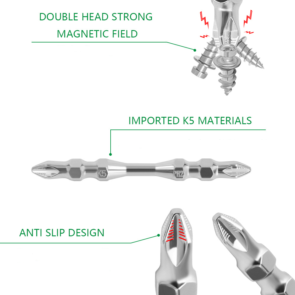BERT🇻🇳｜Đầu Tua Vít PH2 mũi vít bãi Đầu Tua Vít Chống Trượt Bằng Thép  K5