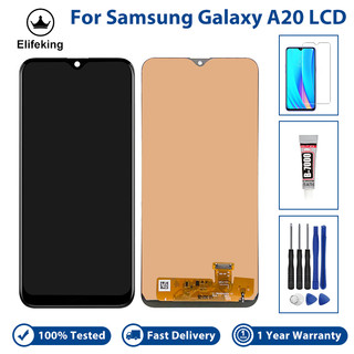 Màn hình oled lcd 6.4 "mới với màn hình cảm ứng thay thế cho samsung galaxy a20 a205 sm-a205f samsung a20 a205 a205f