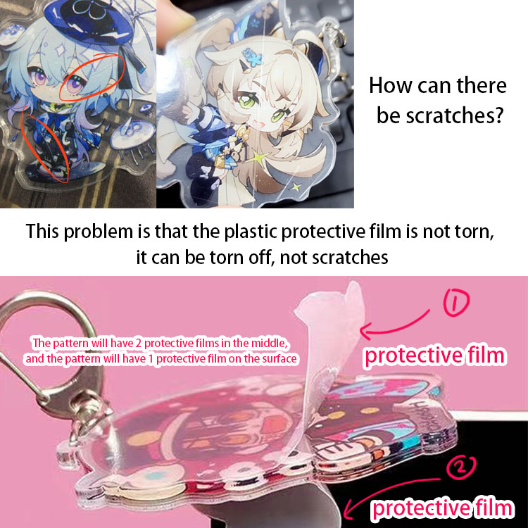 Móc Khóa Hai Mặt Bằng Acrylic Trong Suốt Hình Anime Identity V