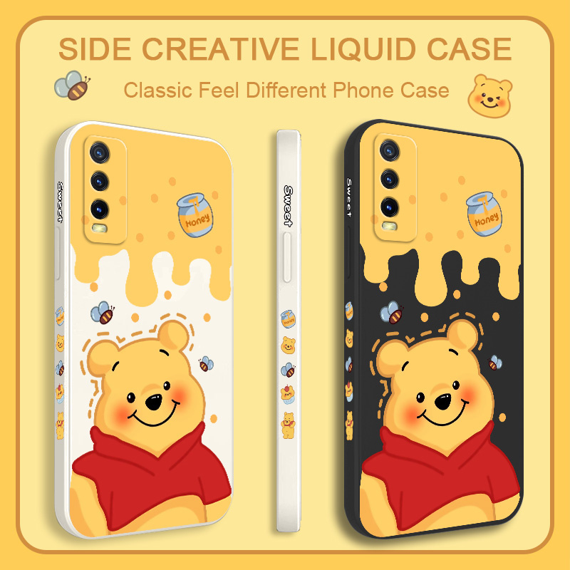 Ốp Điện Thoại Hình Gấu Và Mật Ong Cho VIVO Y20i Y20 Y20S Y30 Y50 Y33S Y22 Y22S Y35