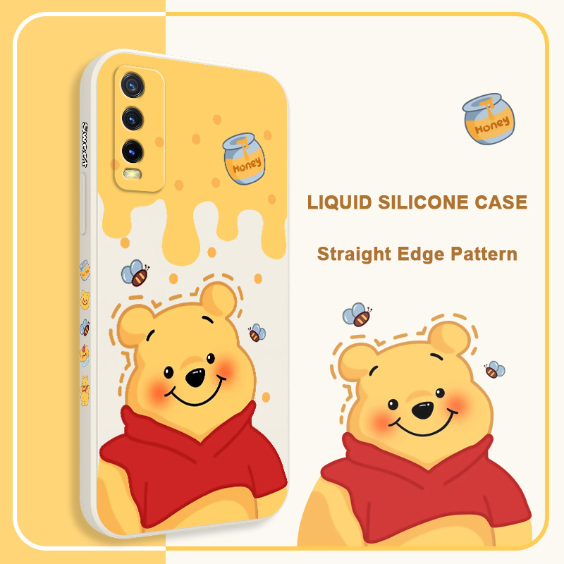 Ốp Điện Thoại Hình Gấu Và Mật Ong Cho VIVO Y20i Y20 Y20S Y30 Y50 Y33S Y22 Y22S Y35