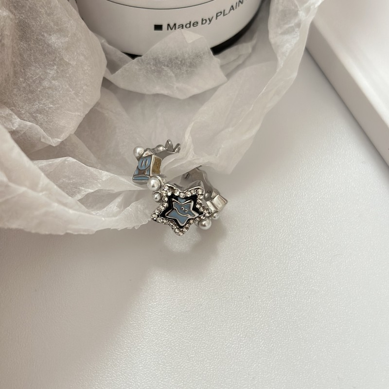 Lucky Nhẫn Hở Hình Ngôi Sao Năm Cánh Đơn Giản Nhẹ Nhàng Đa Năng Cao Cấp Có Thể Điều Chỉnh Cho Cặp Đôi Bạn Gái