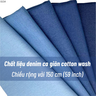 Chất lượng cao denim co giãn chiều rộng 59 inch = 150cm (vải denim)/vải co giãn/vải cotton/vải jeans/vải jean/vải denim/vải bò/vải jean mềm/vải bò jean/vải jean co giãn/vải jean dày/vải bò mềm/vải denim mỏng/vải demin/vải denim dày