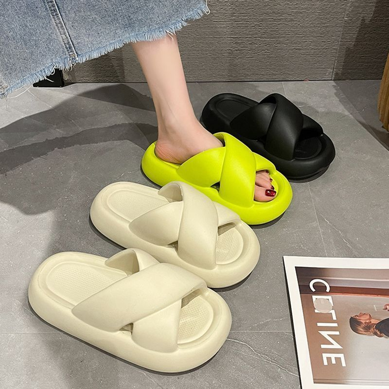 Nữ Dép Bánh Mì Dép Đi Trong Nhà Đế Mềm Quai Chéo Thời Trang Cho Nữ AE560