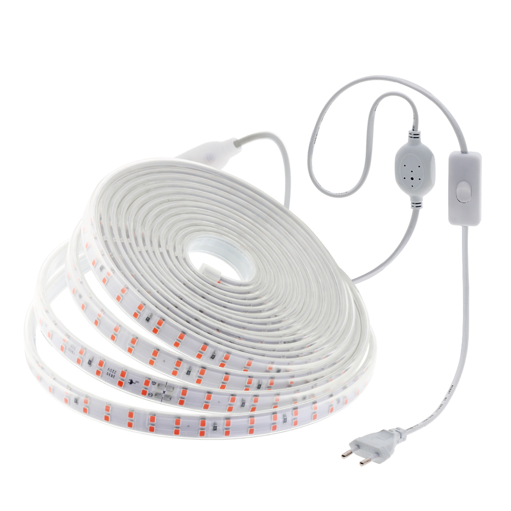 Dây Đèn LED Kích Thích Tăng Trưởng Chống Nước AC220V 1m / 2m / 3m / 4m / 5m / 6m / 8m / 10m 2835